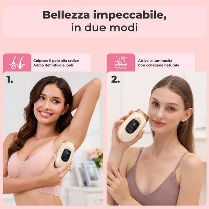 Lumina di Lumisilk per una bellezza impeccabile: rimuove il pelo alla radice e stimola la luminosità naturale con collagene.