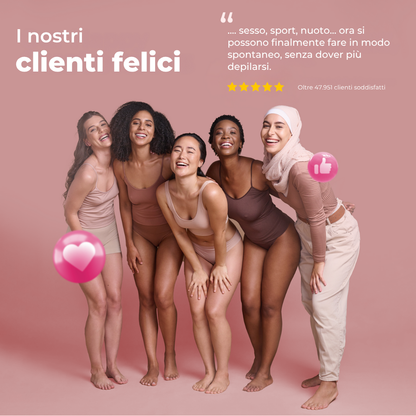 Recensioni delle clienti felici con Lumisilk – oltre 47.951 donne soddisfatte con pelle liscia e libera dai peli.